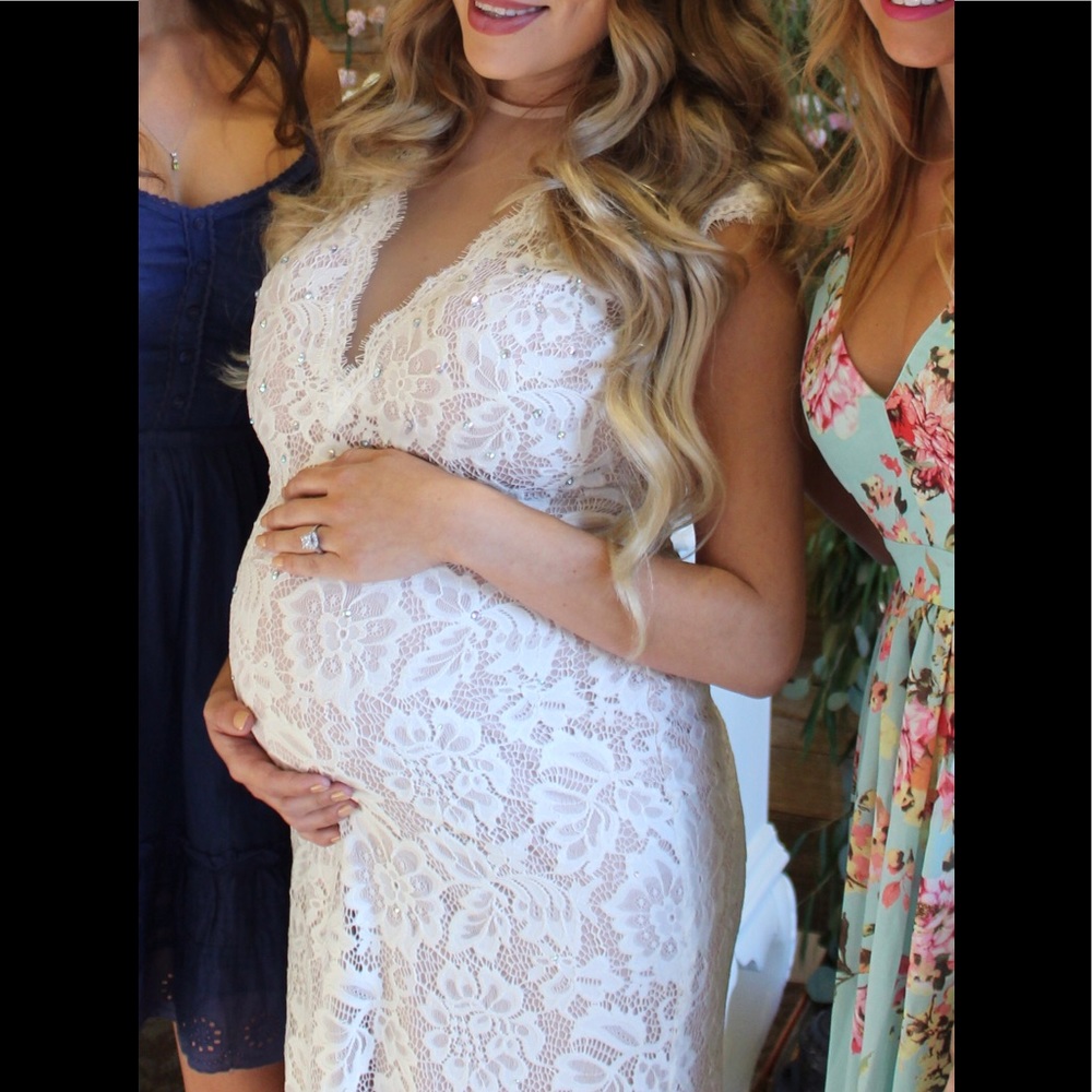 Betsy & Adam White Lace Baby Shower